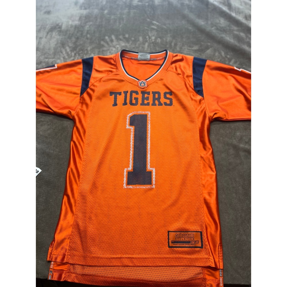 Auburn Tigers Football Jersey Number 1 Orange Colosseum Athletics Size S